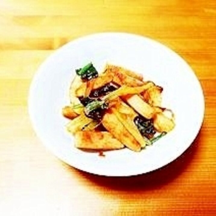 小松菜と高野豆腐のケチャップ炒め